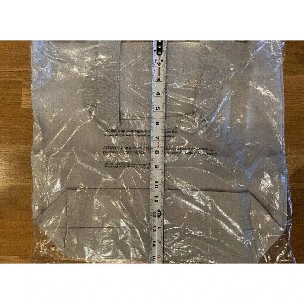Banana Republic Silver and Gray Sequin Lucky Elephant Nylon Tote Bag